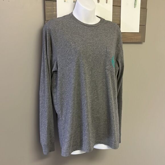 Vineyard Vines Men’s Grey Long Sleeves Crewneck Pullover Whale Tee- Small - Picture 3 of 12
